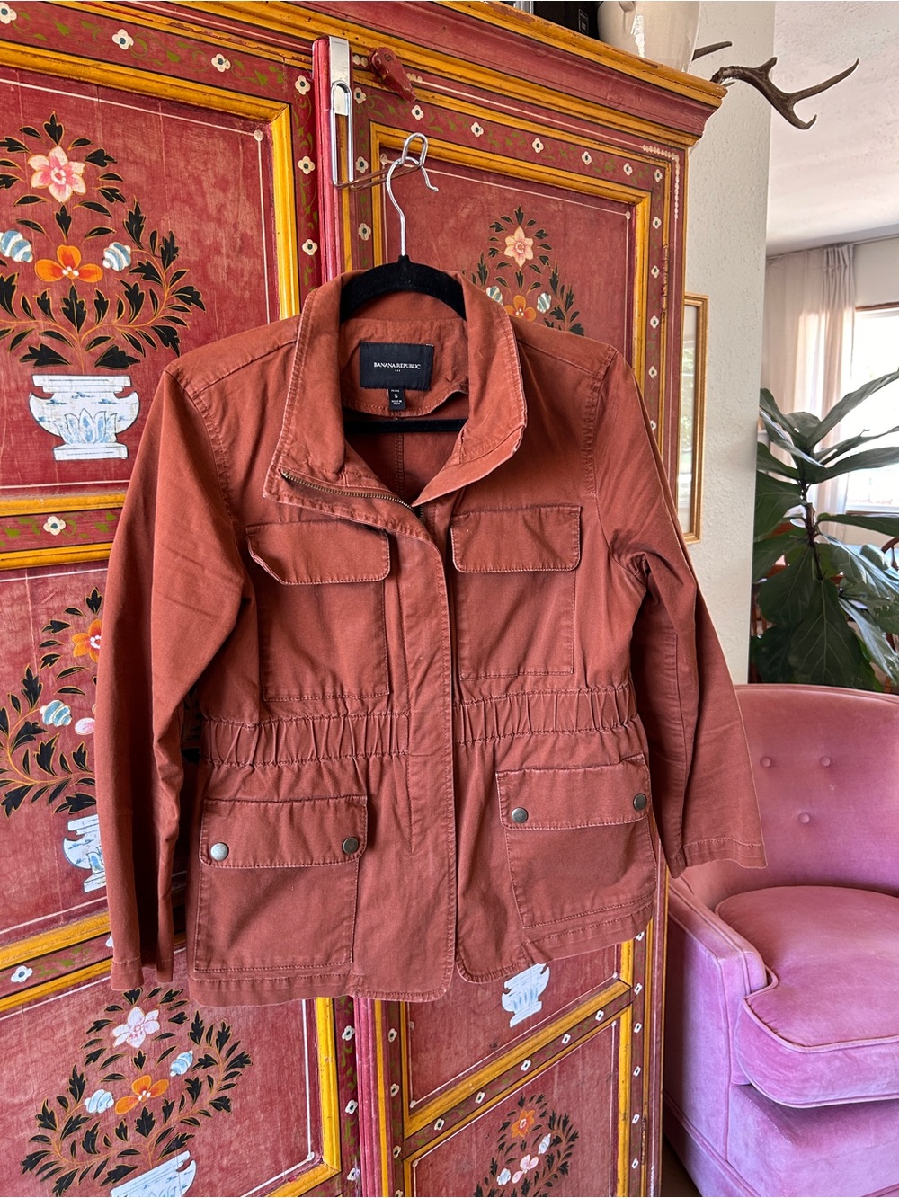 Banana Republic Rust-Orange Utility Jacket - Women's